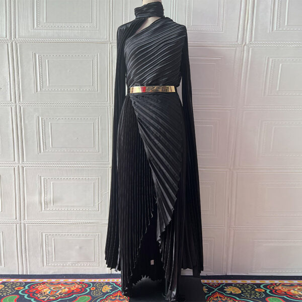 Shawl Split Graceful Formal Belt Dress