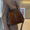 Genuine Leather Women's Fashion Portable Shoulder Commute Crossbody Bag