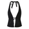 Womens Halter-Neck Strappy Sexy Backless Sleeveless Tank Top Bodycon Top