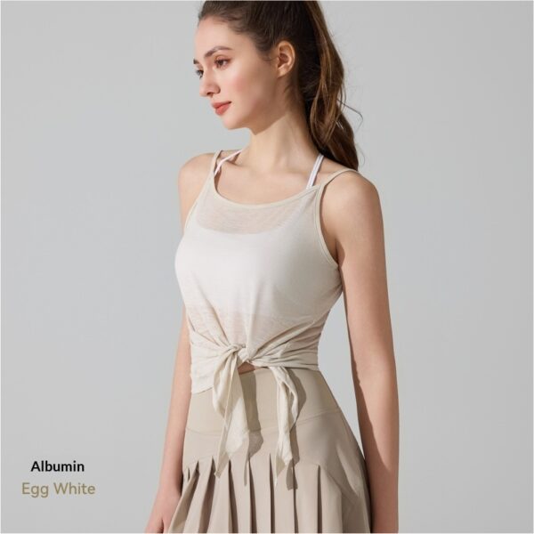 Yoga Sweat-Absorbing Breathable Sleeveless Slit Sports Camisole