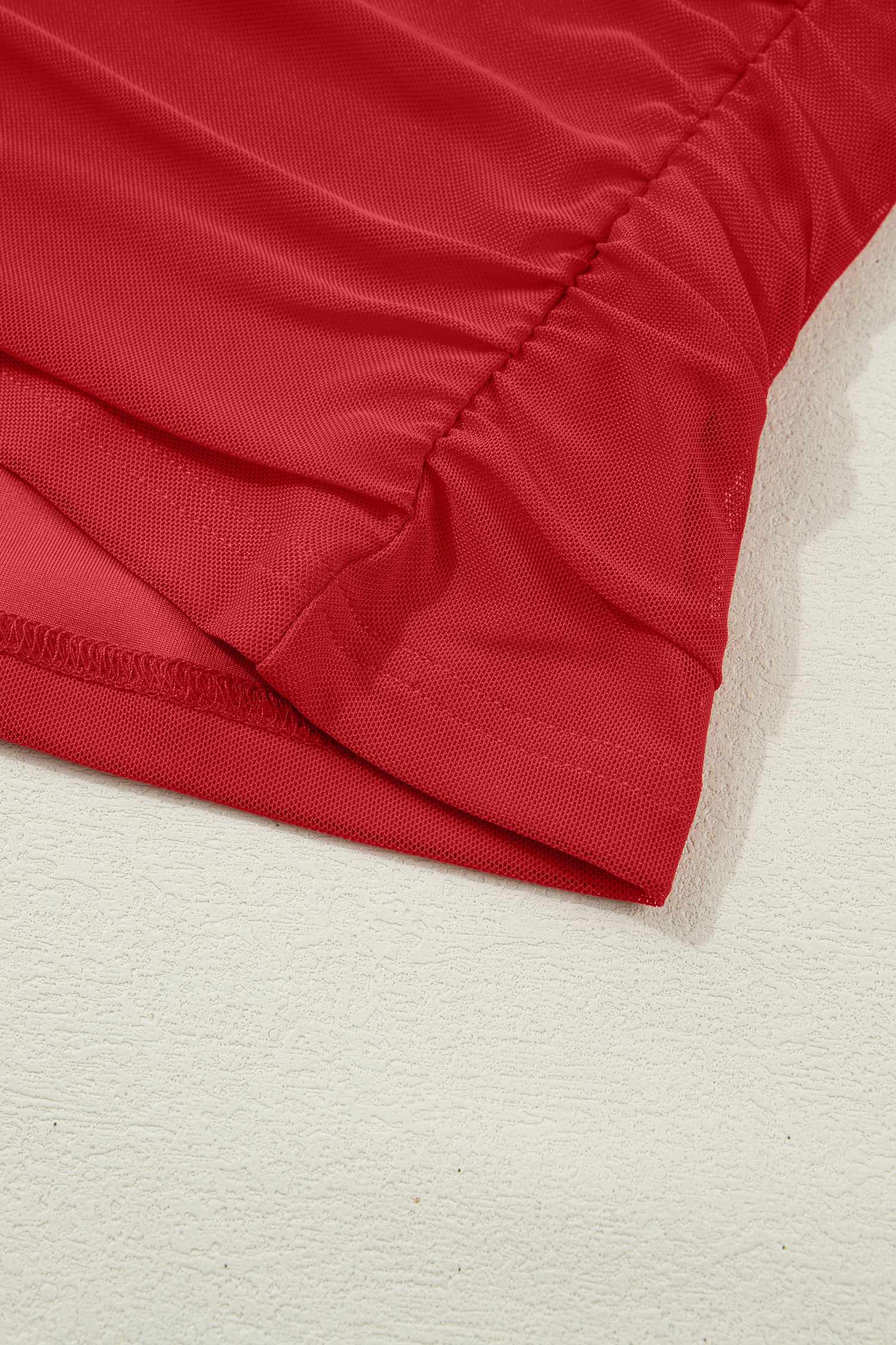 Black Sheer Mesh Patchwork High Neck Long Sleeve Top - Image 29