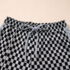 99128543-35303e5d8e9e9ef6.jpg White Checkerboard Drawstring Waist Casual Pants