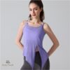 Yoga Sweat-Absorbing Breathable Sleeveless Slit Sports Camisole