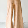 99128024-354f2a55a1d523d2.jpg Khaki Polka Dot Print Drawstring Wide Leg Pants