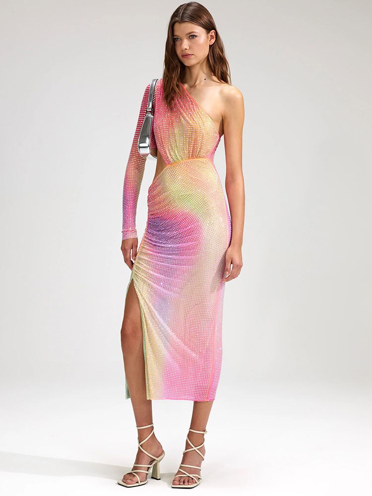 sexy-one-shoulder-sleeve-color-block-rhinestone-bodycon-dress
