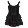 Waist-Cinching Elegant Princess Puff Skirt Strap Dress