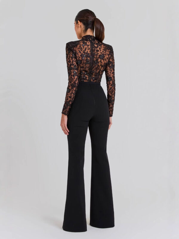 3bbaab1e-da66-4ebf-b002-e1e1edeaae1e.jpg Black See-through Lace Long-sleeved Trousers Jumpsuit