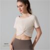 Women's Knotted Pilates Short-Sleeve T-Shirt