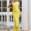 One Shoulder Long Evening Party Dress