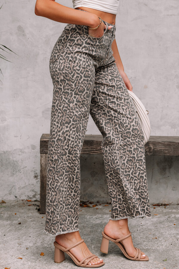99127970-41a5f61089ba91ee.jpg Rose Leopard Frayed Edge Wide Leg High Waist Jeans