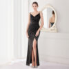 luxury sequined fishtail evening dress for women,