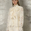 Retro 3D Floral Lace Long-Sleeved Shirt