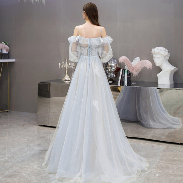 One-shoulder Model Catwalk Starry Sky Toast Suit Hepburn Style Adult Ceremony Annual Party Evening Dress