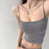 Womens Fashion Cotton Camisole With Built-in Padded Bra