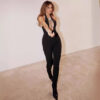 4e0ca29e-8ab5-4357-9a0a-92df7d292097.jpg Halter Deep V Diamond Rose Tight Jumpsuit Party Dress