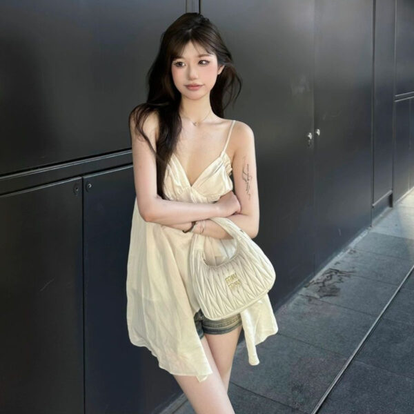 French Sexy Irregular Spaghetti-strap Vest