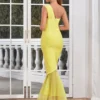 One Shoulder Long Evening Party Dress