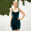 High Waist Green Short Skirt Sling Host Celebrity Party Party Dress