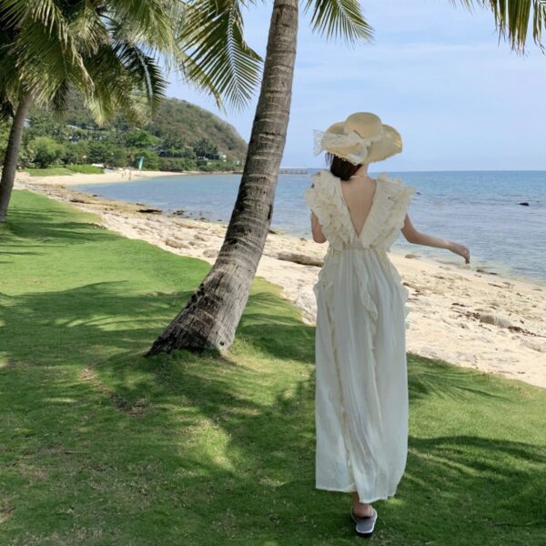 Beach Vacation Dress Fairy Flowing Summer Long Dress