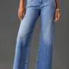 99127685-5a756c9710a2e553.jpg Beau Blue Loose Straight Leg Cropped High Waist Jeans