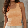 Women's Pleated Figure-flattering Square-neck Camisole