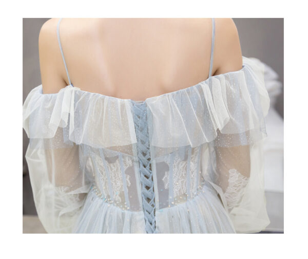 One-shoulder Model Catwalk Starry Sky Toast Suit Hepburn Style Adult Ceremony Annual Party Evening Dress