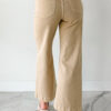 99127645-62ba5c85749fdce1.jpg Apricot Solid Color Seamed Center Wide Leg Cropped Jeans
