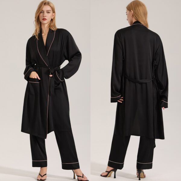 Women SpringSummer High-End Loungewear Long-Sleeve Robe