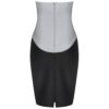 Chic Color Block Bandage Strapless Sleeveless Celebrity Party Club Dress