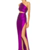 One-Shoulder Sleeveless High Split Nigh Club Party Dress