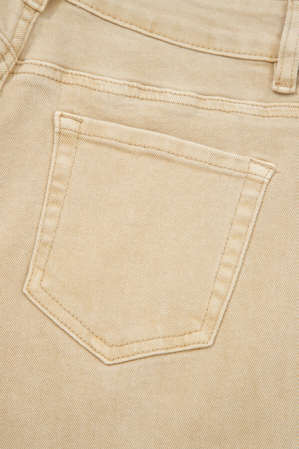 99816246-6ab429e2cccf93a9.jpg Apricot Solid Color Seamed Center Wide Leg Cropped Jeans