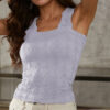 Women's Pleated Figure-flattering Square-neck Camisole