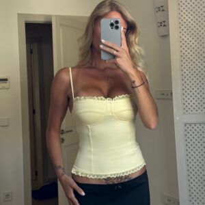 Womens Strapless Off-the-shoulder Form-fitting Tank Top