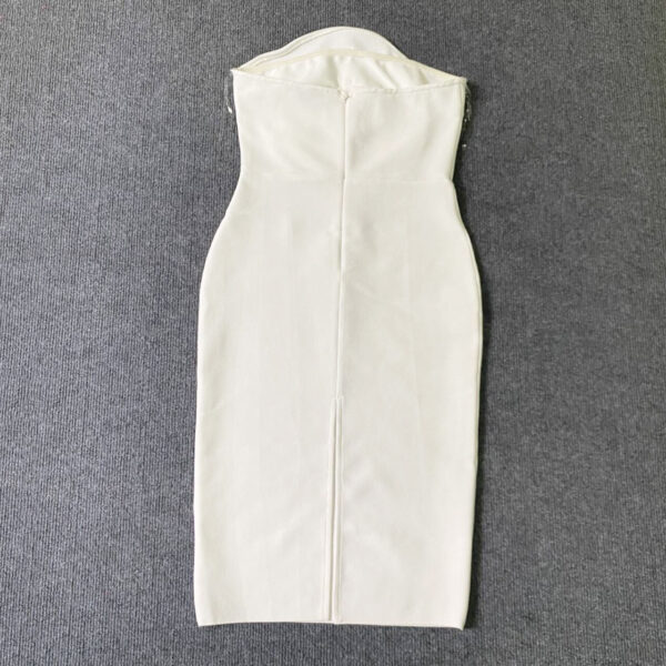 565301384 Sexy white floral bandage dress socialite party dress French dress