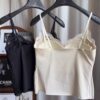 Brushed French-style Camisole For A Slimming Pure-yet-sexy Look