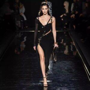 One Shoulder Open Fork Rayon Bandage Dress Cocktail Party Bodycon Dress