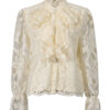 Retro 3D Floral Lace Long-Sleeved Shirt