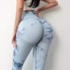 Tie-dye Yoga Pants Cropped High-waisted Butt-lifting