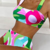 Swimsuit Tie-dye Tube Top High Waist Triangle Bikini For Women