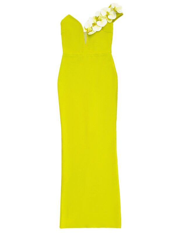 Elegant Flower One Shoulder Bodyco Banquet Gowns