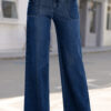Dirty blue Daily Fashion Straight Leg Mid-rise Shift Jeans