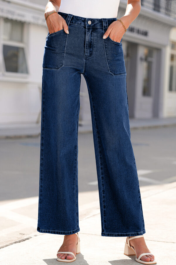 Dirty blue Daily Fashion Straight Leg Mid-rise Shift Jeans