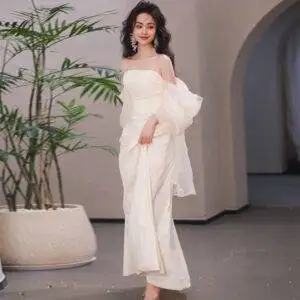 tube top wedding dress for women elegant long bridal gown
