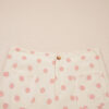 White Polka Dot Print Patched Pocket Loose Pants