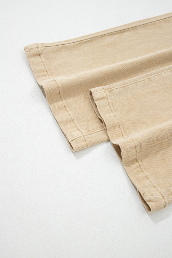 99816245-90277778889c36cb.jpg Apricot Solid Color Seamed Center Wide Leg Cropped Jeans
