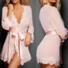 903509211512.jpg Women sleepwear robe dress Lace Nightwear Fashion