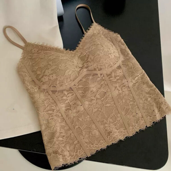 Womens Retro Floral Lace Camisole Top