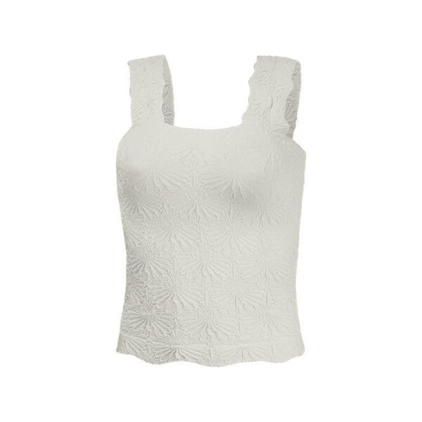 Women's Pleated Figure-flattering Square-neck Camisole