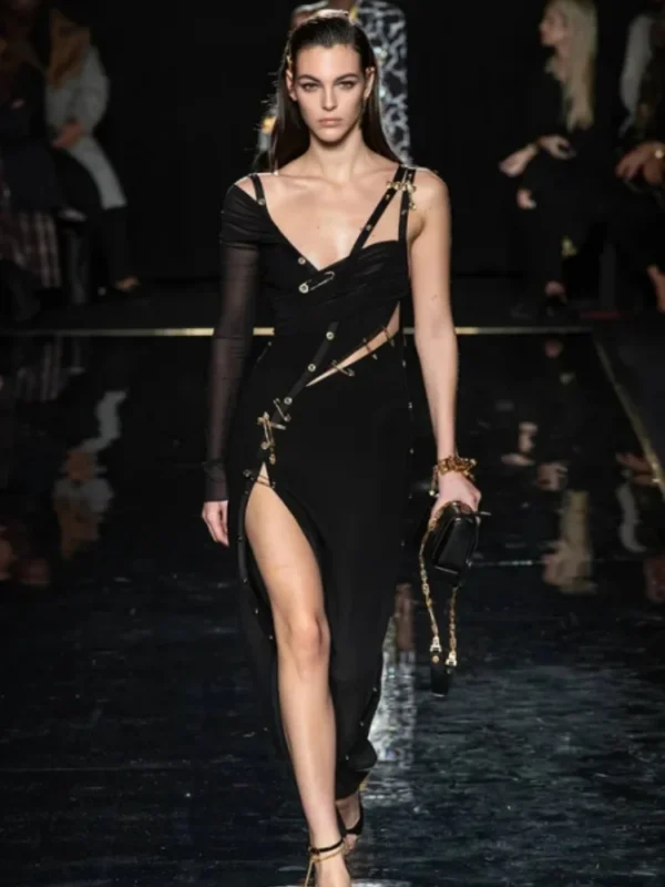 One Shoulder Open Fork Rayon Bandage Dress Cocktail Party Bodycon Dress