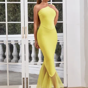 565302820 One Shoulder Long Evening Party Dress